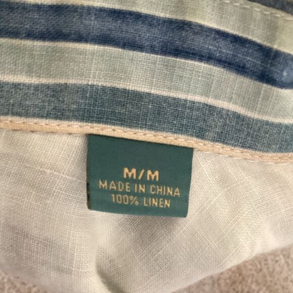 Tommy Bahama 100% Linen Relax Long Sleeve Shirt Men’s Medium Striped - Picture 5 of 5